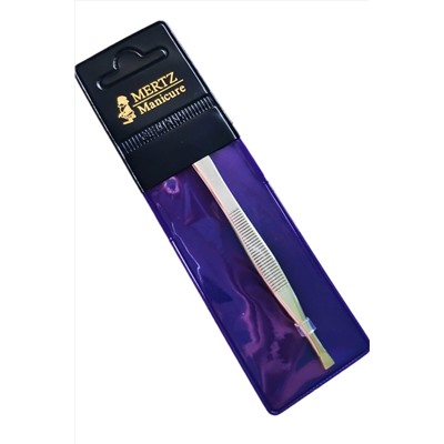 Mertz Пинцет косметический для коррекции бровей прямой 207N, 9 см KRISTALLER, 1185235