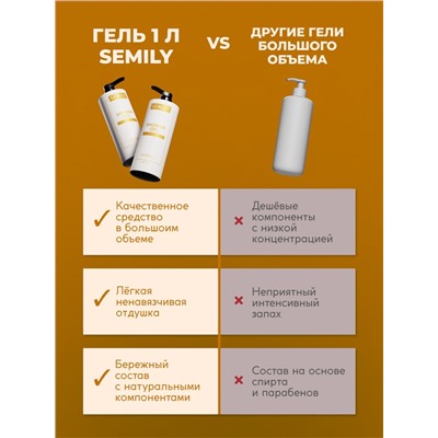 Гель для душа SEMILY с ароматом манго, 1000 мл