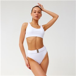 Купальник раздельный с поясом женский MINAKU, белый, размер 48