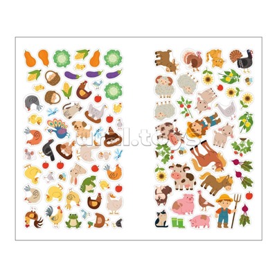 Веселые наклейки. В деревне