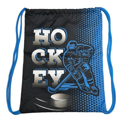 Мешок для обуви "Хоккей" 1 отделение, 370х470мм, петля для подвеса, полиэстер, 210 ден