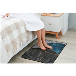 Коврик для дома Доляна «Мэни», 60×90 см, синий