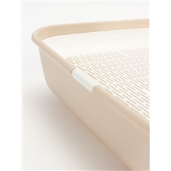 Лоток туалет для кошек малый (с бортиком и сеткой на высоких ножках) ALTA 42×31×14.5