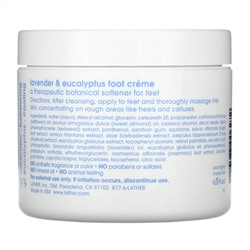 Lather, крем для ног с лавандой и эвкалиптом, 113 г (4 унции)