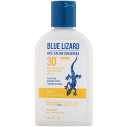 Blue Lizard Australian Sunscreen, Face, Mineral-Based Sunscreen, SPF 30+, 5 oz (141.7 g)