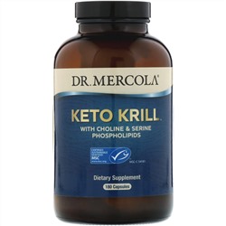 Dr. Mercola, кето-криль с фосфолипидами холина и серина, 180 капсул