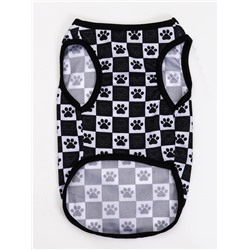 Майка для животных «Шахматы», размер L, ДС 34 см, ОГ 46 см, ОШ 34 см