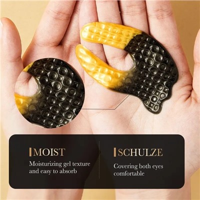 ZOZU Гидрогелевая маска для глаз c экстрактом черного трюфеля от кругов и мешков под глазами, 5 шт