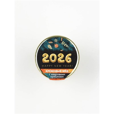 Крем-мёд «С новым 2026 годом», вкус: кедровый орех, 30 г