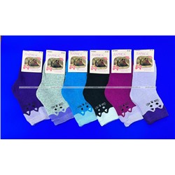 Лариса носки детские на девочку КОШКА внутри махра арт. ВА 51