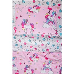 Детское постельное белье  с простыней на резинке  90*200 Искорка