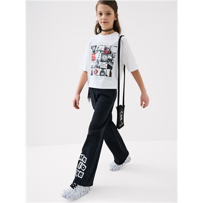 Фуфайка трикотажная для девочек (футболка)