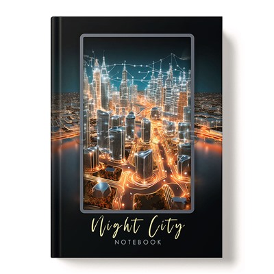 Книжка записная А4 200л., "Ночной город"