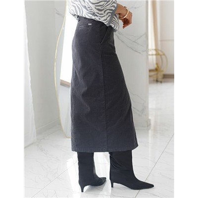 Юбка из эластичного микро-вельвета