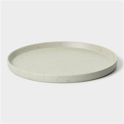 Блюдо «Мрамор», d=20.5 см, пластик, серое