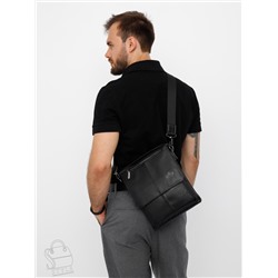 Сумка мужская кожаная 7618Z black Zinimsk в Новосибирске