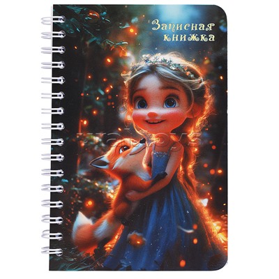 Записная книжка - перевертыш 80л. А6 на гребне "Сказочные де