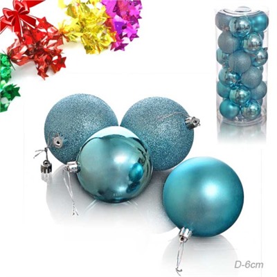 Елочные шары 20 штук 6 см / HX-3/8 /уп 30/бирюзовый