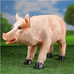 Садовая фигура из полистоуна «Свинка», 24×44 см