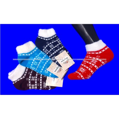 5 ПАР - Легион носки женские шерсть внутри махра  укороченные