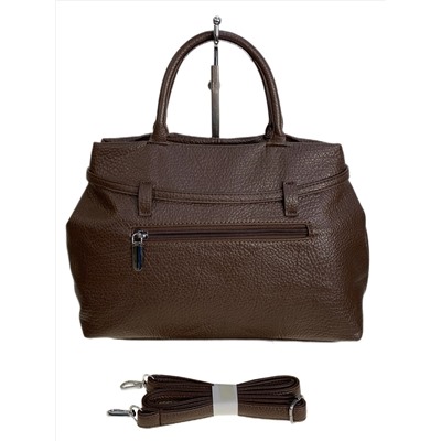 Женская сумка из искусственной кожи, цвет шоколад