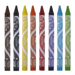 Мелки восковые 12цв "Art Time" корпус 9мм (090286) Хатбер