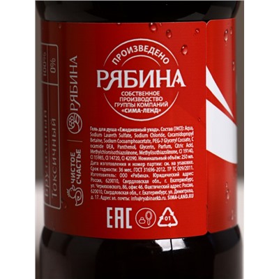 Подарочный набор «Для душа и души», гель для душа во флаконе виски и гель для душа кола, 2×250 мл, Чистое счастье