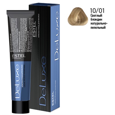 ЭстельDeLuxe Крем-краска для волос 10/01 Светлый блондин натурально-пепельный 60 мл