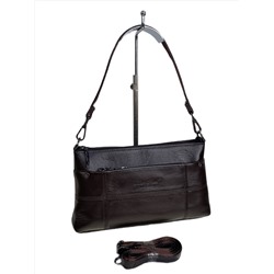 Женская сумка из натуральной кожи, цвет  шоколад