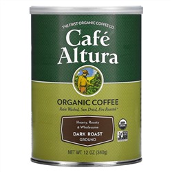Cafe Altura, Organic, Dark Roast, Ground, 12 oz (340 g)