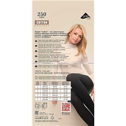 CONTE колготки Cotton 250 хлопок черные