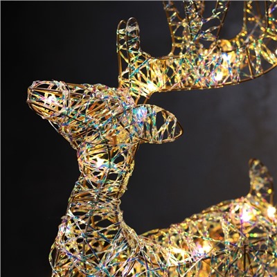 Светодиодная фигура «Оленёнок» 40×22×7 см, 20 LED, батарейки AAх2 (не в комплекте), свечение теплое белое