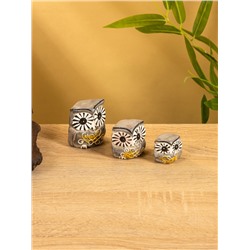 Сувенирный набор «Совы с узором», 6×14×7 см, дерево