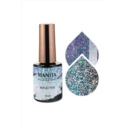 Manita Professional Гель-лак для ногтей светоотражающий с хлопьями юки / Multichrome Reflective №04, 10 мл KRISTALLER, 1109829