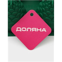 Форма для выпечки новогодняя Доляна «Шишки», 8 ячеек (4×5.5×6.7 см), 29.8×17.3×7.5 см, силикон, зелёная