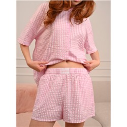 Женская пижама (Рубашка+Шорты)