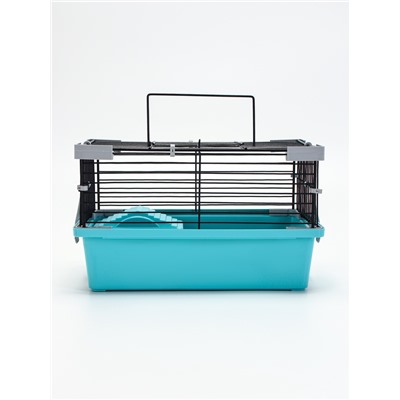 Клетка-мини для грызунов «Пижон» №1, укомплектованная, 27×15×13 см, бирюзовая