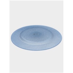 Тарелка подстановочная WY, d=33 см, стекло, голубая