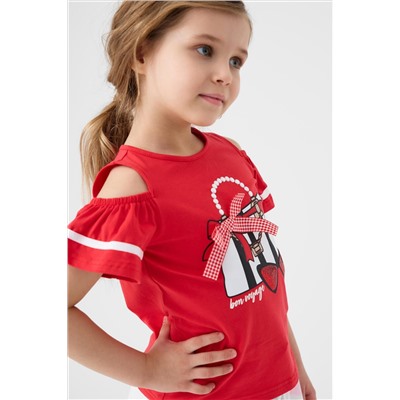 Джемпер трикотажный для девочек (футболка) PLAYTODAY, 1243859