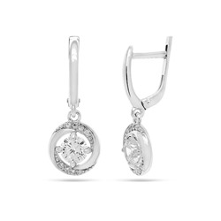 Серьги из серебра куб.циркон., С1553