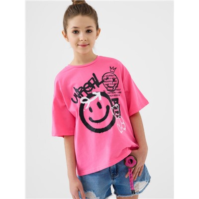 Фуфайка трикотажная для девочек (футболка)