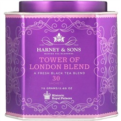 Harney & Sons, смесь «Лондонский Тауэр», освежающий черный чай, 30 пакетиков, 75 г (2,67 унции)