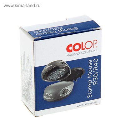 Оснастка для круглой печати карманная COLOP Stamp Mouse R=40, диаметр 40 мм, корпус синий