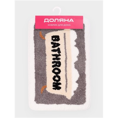 Коврик Доляна Bathroom, 40×60 см, микрофибра, серый