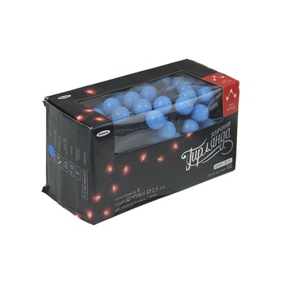 Гирлянда «Нить» 10 м с насадками «Шарики 2.5 см», IP44, тёмная нить, 100 LED, свечение синее, 8 режимов, 220 В