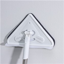 Окномойка с стальной ручкой и сгоном Raccoon, 25×17×105(148) см, 2 насадки из микрофибры