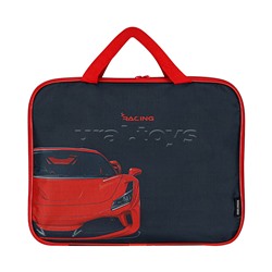 Папка на молнии А4 "Красное авто" с ручками, внут.карман, с дизайном, 350х265x20мм