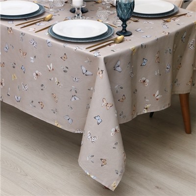 Скатерть Этель Butterflies 146×220 см, 100% хлопок, рогожка 186 г/м²