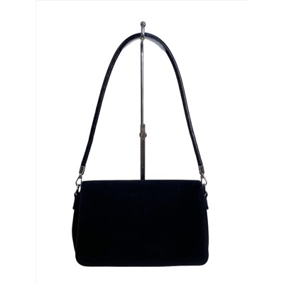 Женская сумка из искусственной замши, цвет черный