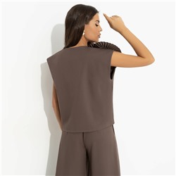 Жилет свободного кроя, Жду продолжения (brown)